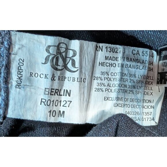 Rock & Republic Berlin Skinny Jeans Women’s Size 10 – Mid Rise Stretch Denim - Picture 5 of 9